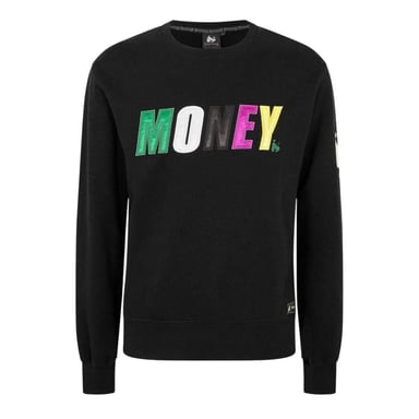 Money - Sweatshirt für Herren, Rundhalsausschnitt, Satin (Schwarz)