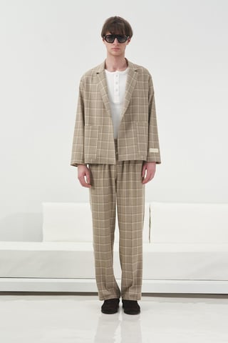 Polyviscose kariertes Jacket mit Taschen