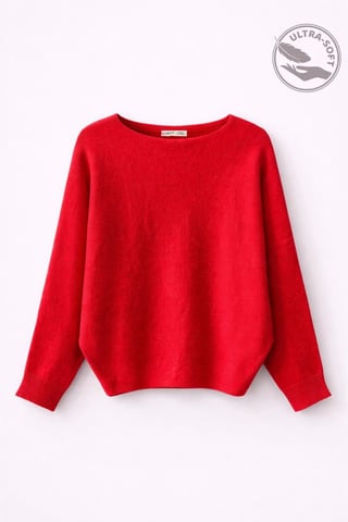 Oversized Bootneck Rippstrickpullover