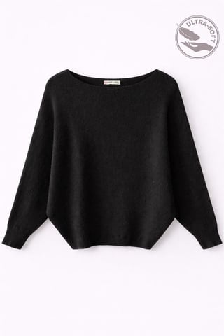 Oversized Bootneck Rippstrickpullover