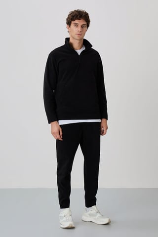 Herren Polyester-Fleece Sweatshirt- und Hosen-Set
