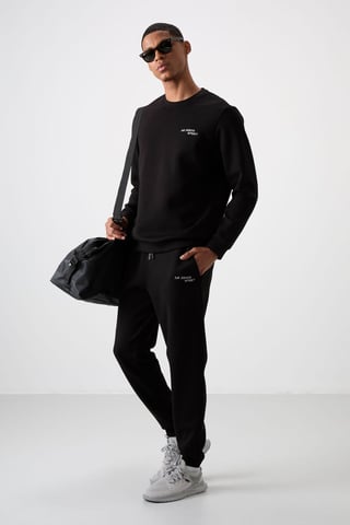 Herren Langarm Sweatshirt und Hose Set