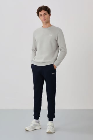 Herren Baumwoll-Polyester Fleece Sweatshirt- und Hosen-Set