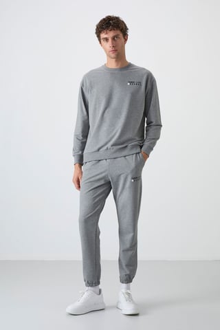 Herren Oversized Sweatshirt- und Hose-Set