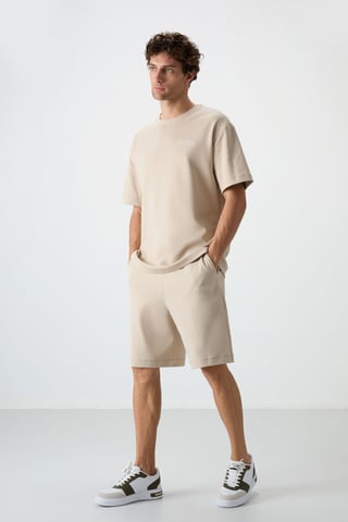 Oversized Kurzarm-T-Shirt und Shorts Set