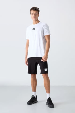 Bedrucktes Baumwoll-Jersey T-Shirt und Shorts Set