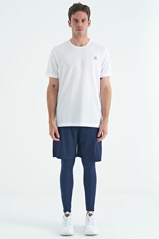 Tommy Life Herren Skinny-Hose mit hohem Bund, Strick - Marineblau