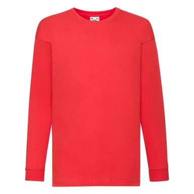 Fruit of the Loom - "Valueweight" T-Shirt für Kinder Langärmlig (Rot)