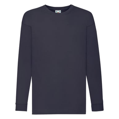 Fruit of the Loom - "Valueweight" T-Shirt für Kinder Langärmlig (Marineblau)