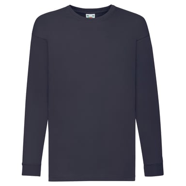 Fruit of the Loom - "Valueweight" T-Shirt für Kinder Langärmlig (Marineblau)