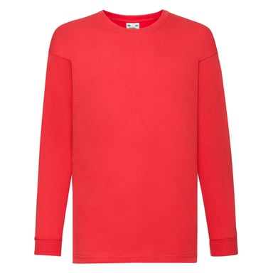 Fruit of the Loom - "Valueweight" T-Shirt für Kinder Langärmlig (Rot)