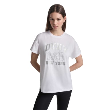 DKNY - "1989" T-Shirt für Damen, Regulär (Weiß)