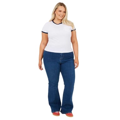 Brave Soul - T-Shirt für Damen, Plus (Weiß/Marine)