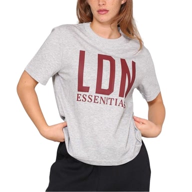 Blank Essentials - "London" T-Shirt für Damen, Übergroß (Grau meliert)
