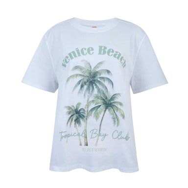 SoulCal - T-Shirt für Damen, Übergroß (Weiß/Grün)
