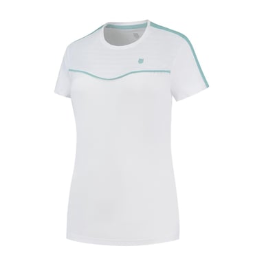 K-Swiss - "Hypercourt" T-Shirt für Damen, Rundhalsausschnitt (Weiß)
