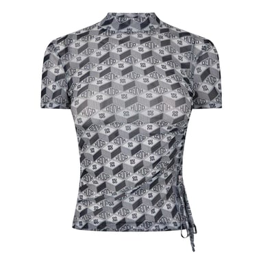 Hugo - T-Shirt für Damen, Stehkragen (Grau)