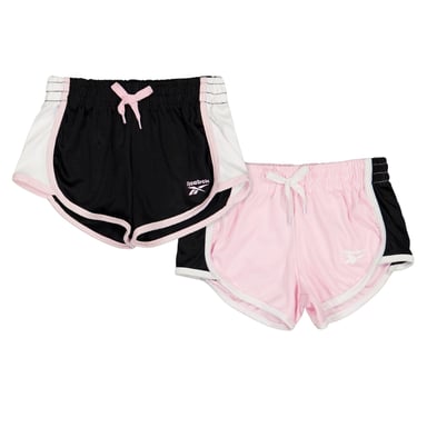 Reebok - Laufshorts für Mädchen (2er-Pack) (Rosa/Schwarz)