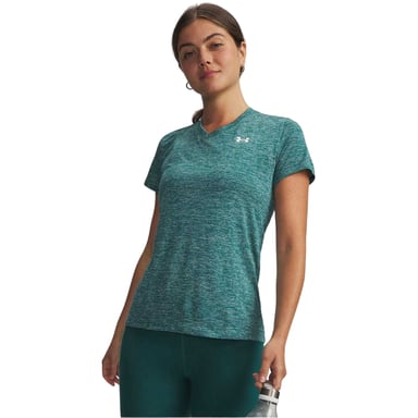 Under Armour - T-Shirt für Damen, V-Ausschnitt, lose Passform (Grün)
