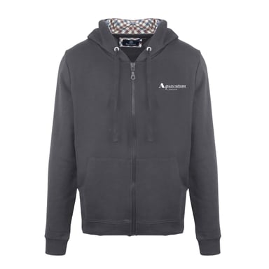 Aquascutum - Kapuzenpullover für Herren, Leger (Schwarzgrau)