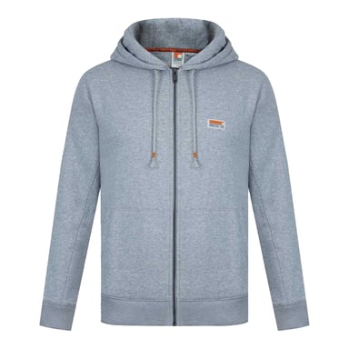 SoulCal - "Signature" Hoodie mit durchgehendem Reißverschluss für Herren, Baumwolle (Grau meliert)