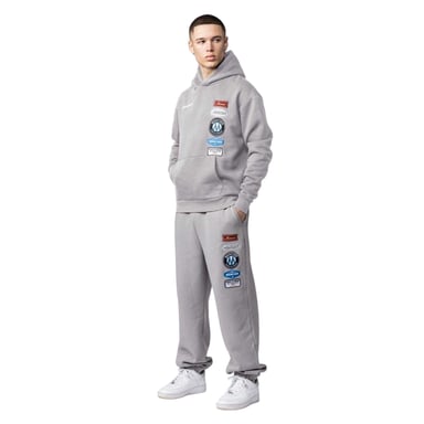 Mercier - Kapuzenpullover für Herren/Damen Unisex, Drop-Ärmel (Grau)