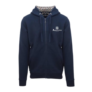 Aquascutum - "Active" Hoodie mit durchgehendem Reißverschluss für Herren (Marine)