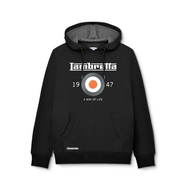 Lambretta - Kapuzenpullover für Herren/Damen Unisex (Schwarz)