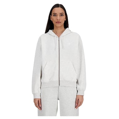 New Balance - Hoodie mit durchgehendem Reißverschluss für Damen (Grau meliert meliert)