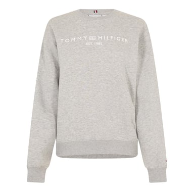 Tommy Hilfiger - Sweatshirt für Damen, Baumwollmischung, Regulär (Hellgrau meliert)