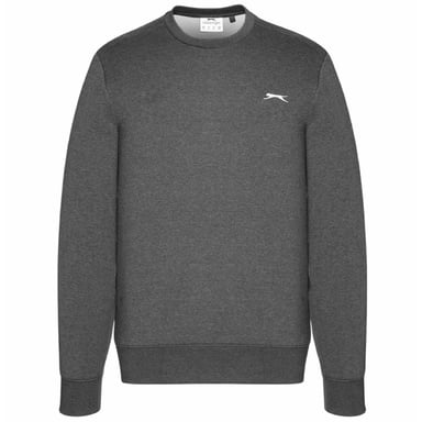 Slazenger - Sweatshirt für Herren, Rundhalsausschnitt, Fleece (Holzkohle-Mergel)