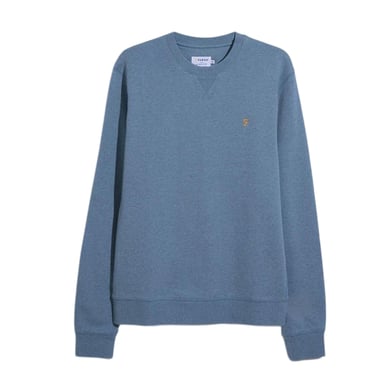 Farah - Sweatshirt für Herren, Rundhalsausschnitt, Bio-Baumwolle (Tideblau)