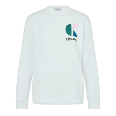Calvin Klein - "Bauhaus" Sweatshirt für Herren (Leuchtend Weiß)