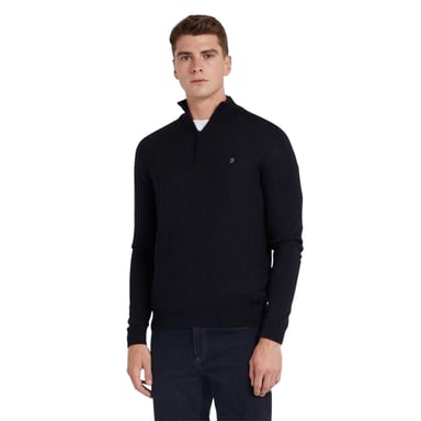 Farah - Pullover Top für Herren, Reißverschluss (wahres Marienblau)