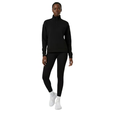 USA Pro - Sweatshirt für Damen, mit kurzem Reißverschluss (Schwarz)
