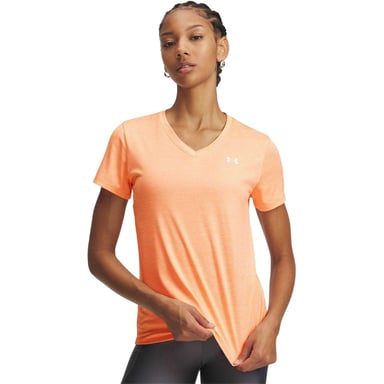 Under Armour - T-Shirt für Damen, V-Ausschnitt, lose Passform (Orange)
