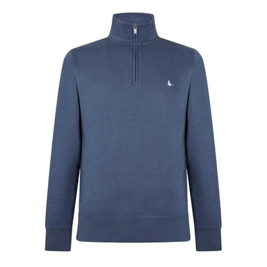 Jack Wills - "Barchester" Sweatshirt für Herren, mit kurzem Reißverschluss (Indigoblau)