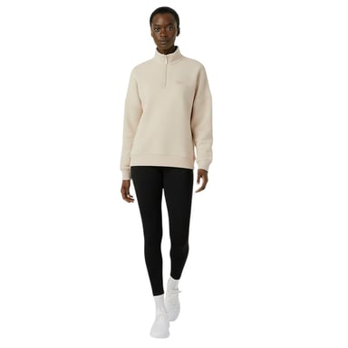 USA Pro - Sweatshirt für Damen, mit kurzem Reißverschluss (Cremefarbe)