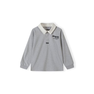 Minoti - Poloshirt für Jungen, Langärmlig (Grau)