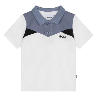Boss - Poloshirt für Kinder, leger, kurzärmlig (Weiß)