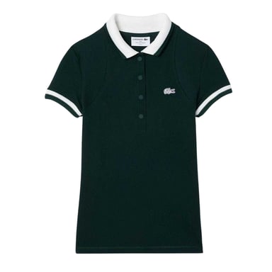 Lacoste - Poloshirt für Damen, kurzärmlig (Grün/Weiß)
