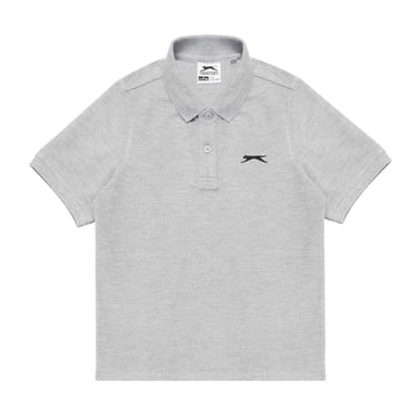 Slazenger - Poloshirt für Jungen, Polyester-Baumwollmischgewebe (Grau meliert)