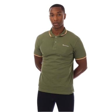 Aquascutum - Poloshirt für Herren, Schmal, kurzärmlig (Grün/Weiß)