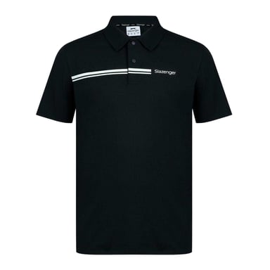 Slazenger - Poloshirt für Herren, Polyester, Emblem (Schwarz)