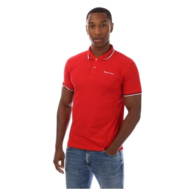 Aquascutum - Poloshirt für Herren, Schmal, kurzärmlig (Rot/Weiß)
