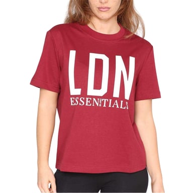 Blank Essentials - "London" T-Shirt für Damen, Übergroß (Burgunderrot)