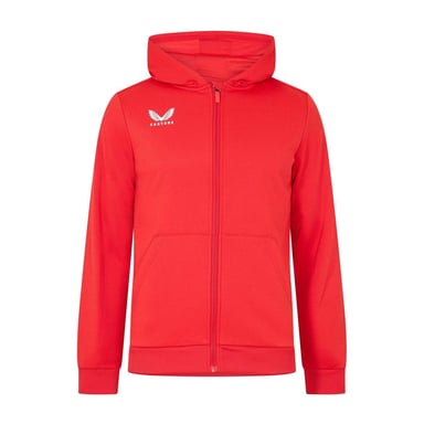 Castore - Hoodie mit durchgehendem Reißverschluss für Herren, angerautes Fleece (Rot)