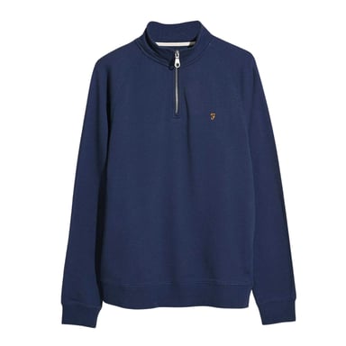 Farah - Sweatshirt für Herren, mit kurzem Reißverschluss (Tideblau)