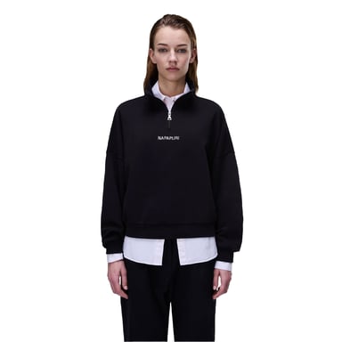 Napapijri - "Almas" Sweatshirt für Damen, mit kurzem Reißverschluss (Schwarz)