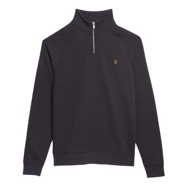 Farah - Sweatshirt für Herren, mit kurzem Reißverschluss (Schwarz)